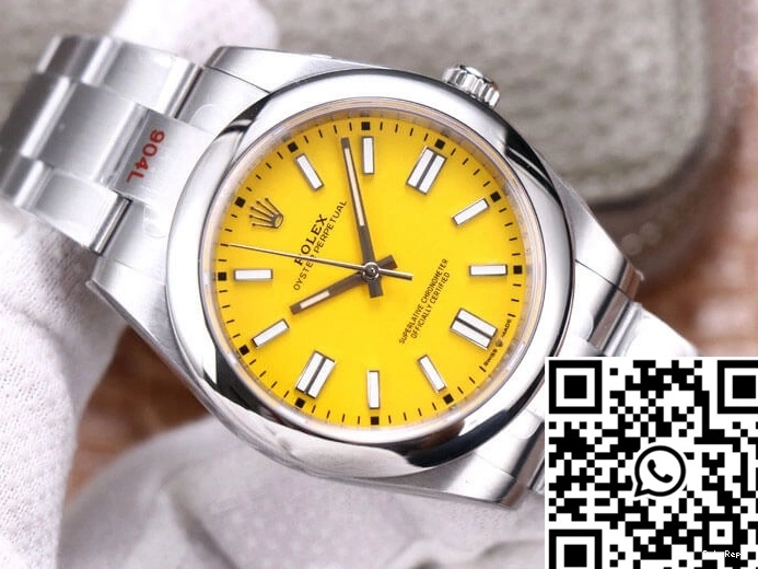 Yellow M124300-0004 Rolex Factory Dial EW Perpetual 41MM Oyster 1213